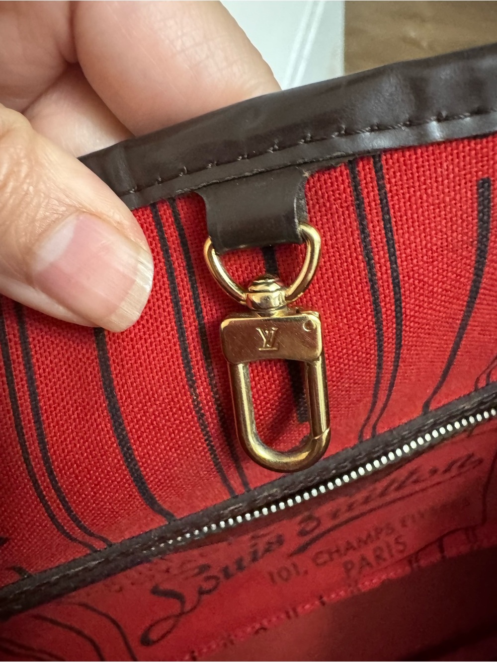 LOUIS VUITTON NEVERFULL PM IN DAMIER EBENE - Picture 6 of 15